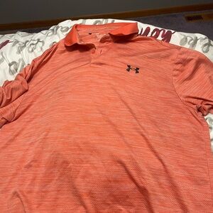 Under Armour Men's Orange Polo Shirt